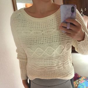 Cozy classic cream Abercrombie and Fitch Sweater